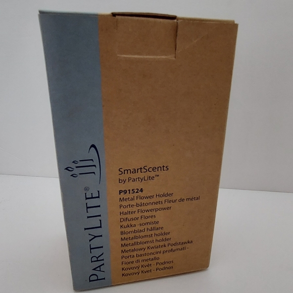 PartyLite Smartscents Metal Flower Holder Pink Green NEW Retired Hard to Find - Picture 3 of 4